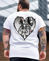 Men's Plus Size Street Fashion Bundle Game Printed Round Neck Short Sleeve T-Shirt